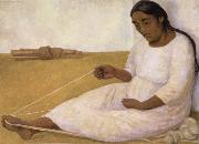 Diego Rivera indian spinning oil painting reproduction